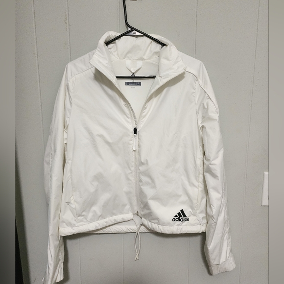 Adidas Women's White Coat , With Black Logo - Picture 4 of 16
